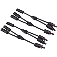 QitinDasen 2 Pares Profesional Solar Panel Cable Conector- Fotovoltaico Cable Conector- Solar Y Branch Conector MFF-FMM…